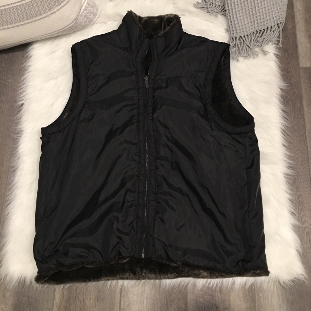 Marc New York Andrew Marc Black Faux Fur Vest